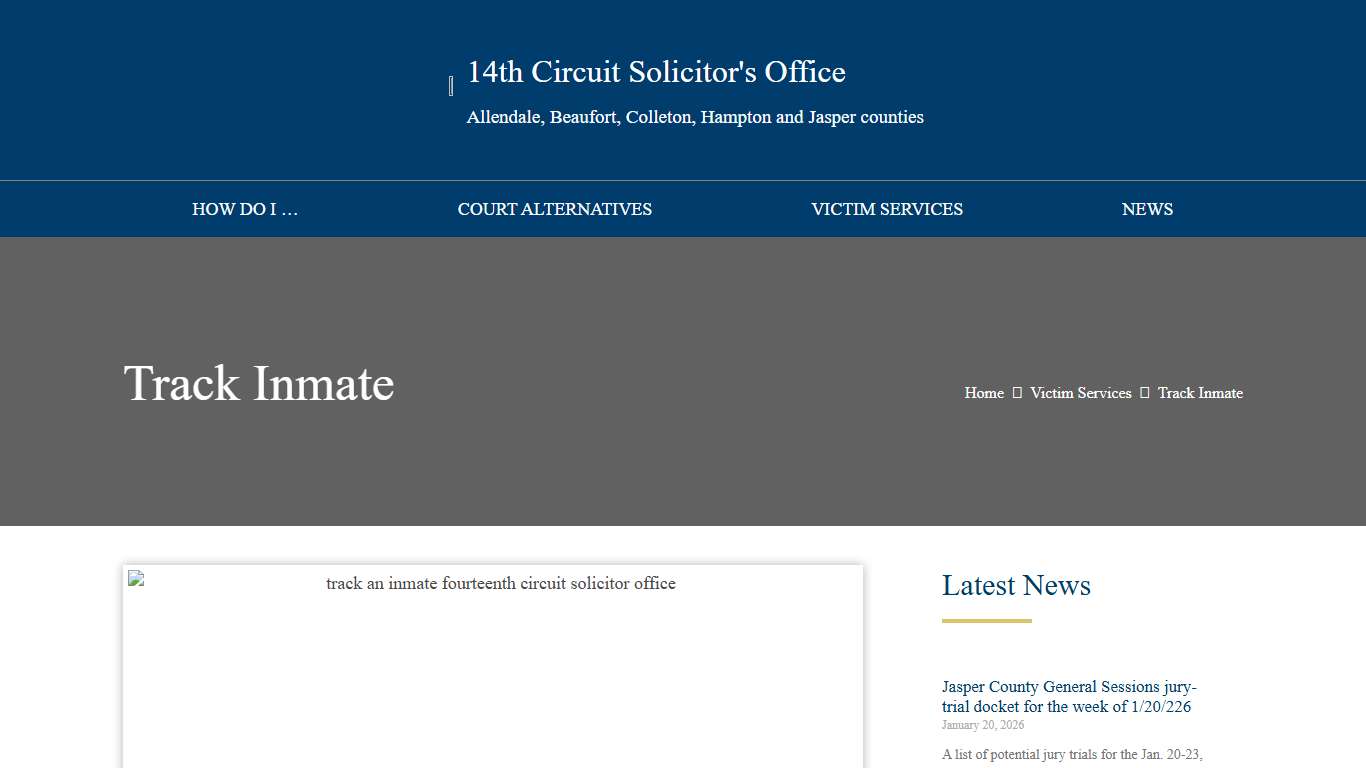 Track An Inmate • Fourteenth Circuit Solicitor's Office